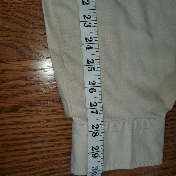 Vintage Tommy Hilfiger tan long.sleeve button down. 16.5 32-33. - Picture 9 of 11